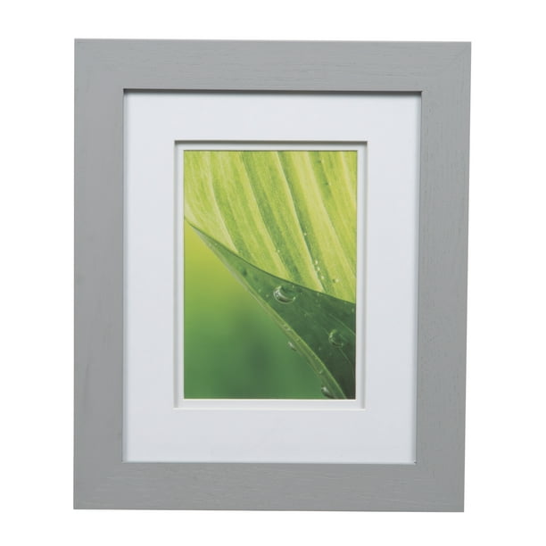 8 x 10, Gallery Solutions Photo 8x10 Flat Tabletop or Wall Frame with Double White Mat for 5x7 Picture 